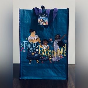 Disney Encanto Reusable bag Family is everything graphic green.